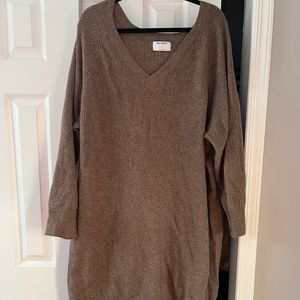 Brown sweater dress plus size 3x